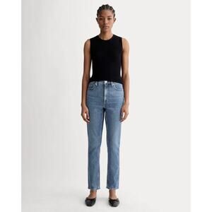 Everlane Women's Original Cheeky Jean in Medium Washed Blue 32 Crop